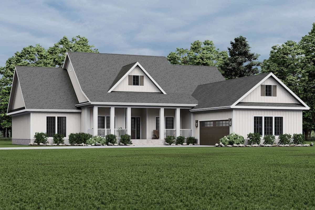4-Bedroom, 2354 Sq Ft Modern Farmhouse Home - Plan #153-1357 - Main Exterior