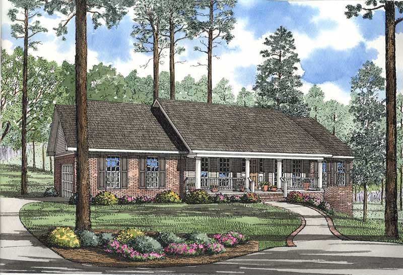 3-Bedroom, 2263 Sq Ft Country House Plan - 153-1389 - Front Exterior