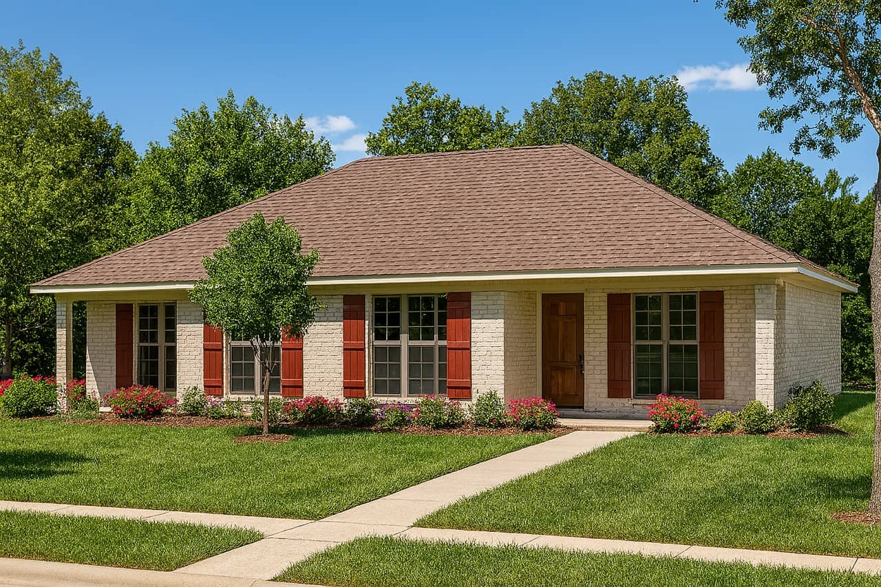 4-Bedroom, 1636 Sq Ft Multi-Unit House Plan - 153-1391 - Front Exterior