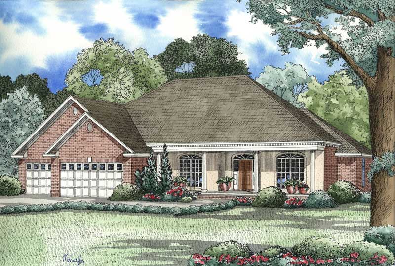 4-Bedroom, 2478 Sq Ft French House Plan - 153-1399 - Front Exterior