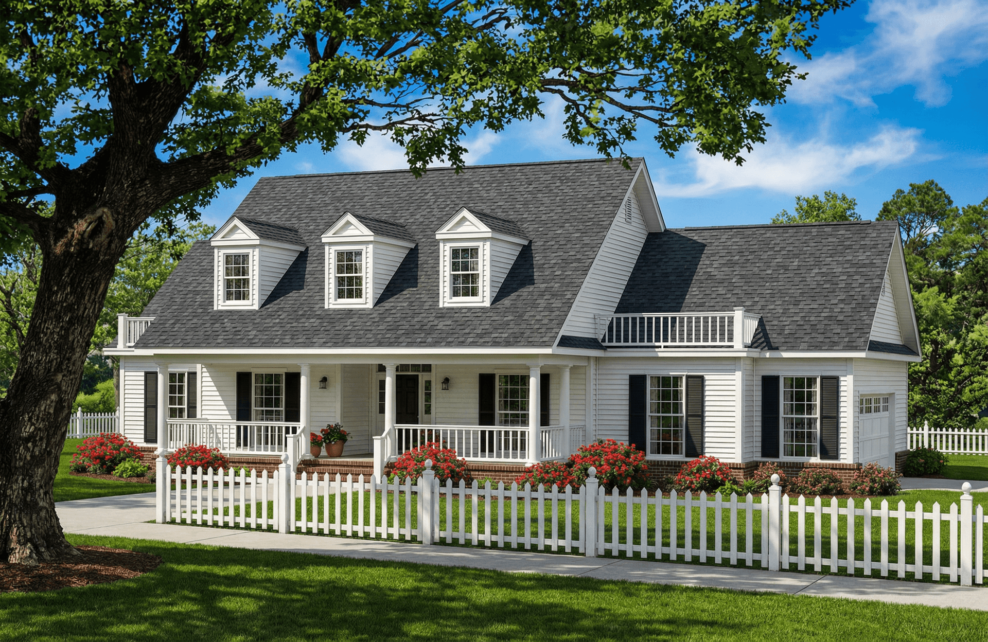 3-Bedroom, 1989 Sq Ft Country Home Plan - 153-1411 - Main Exterior