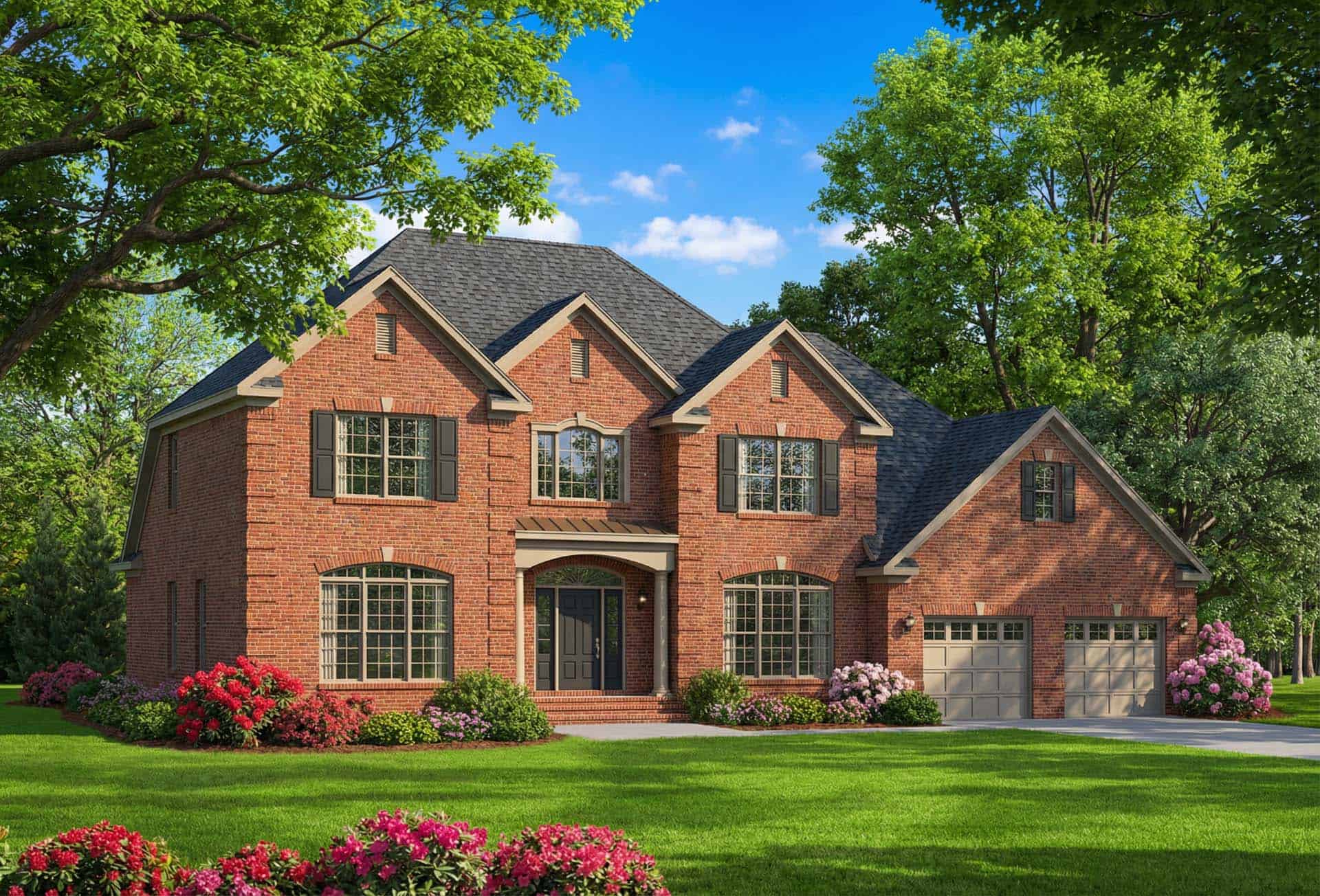 5-Bedroom, 3283 Sq Ft Country House Plan - 153-1416 - Front Exterior