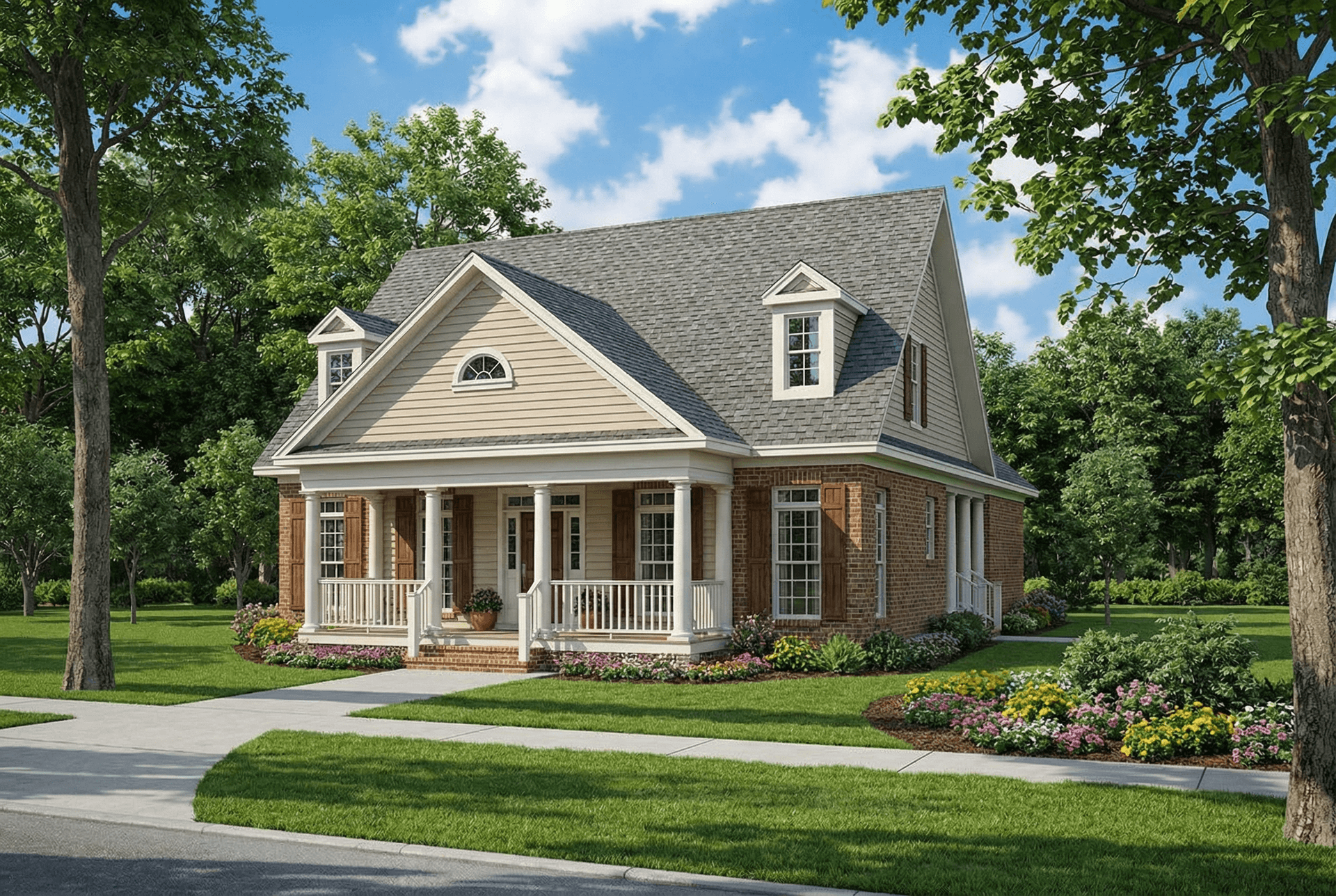 3-Bedroom, 2231 Sq Ft Southern Home Plan - 153-1451 - Main Exterior