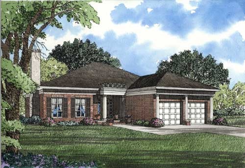 3-Bedroom, 2023 Sq Ft Ranch Home Plan - 153-1458 - Main Exterior