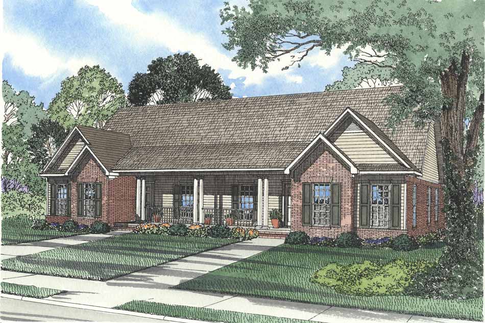 6-Bedroom, 3026 Sq Ft Multi-Unit House - Plan #153-1544 - Front Exterior