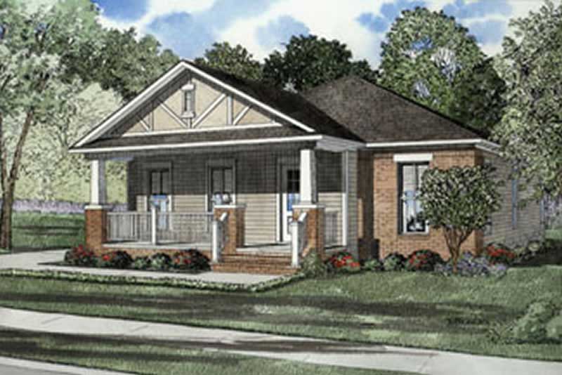 3-Bedroom, 1348 Sq Ft Craftsman House Plan - 153-1546 - Front Exterior