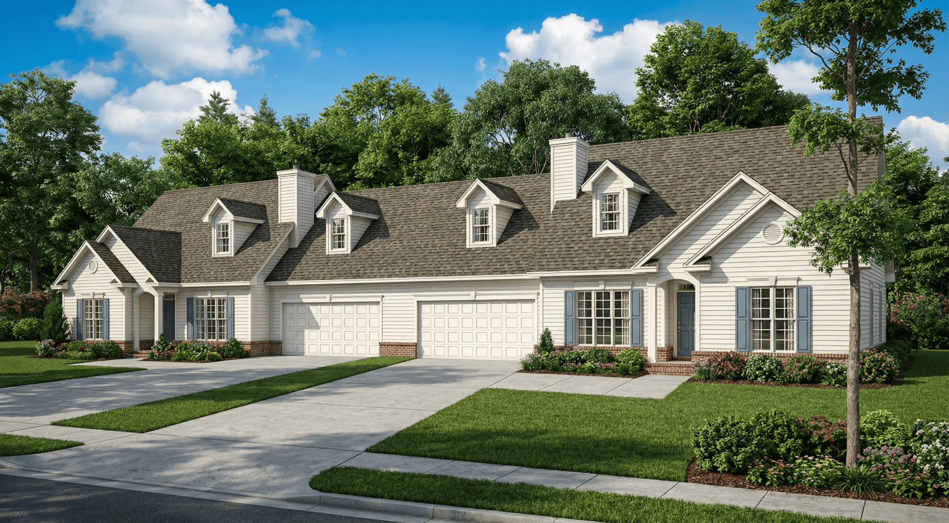 6-Bedroom, 1697 Sq Ft Multi-Unit Home Plan - 153-1554 - Main Exterior