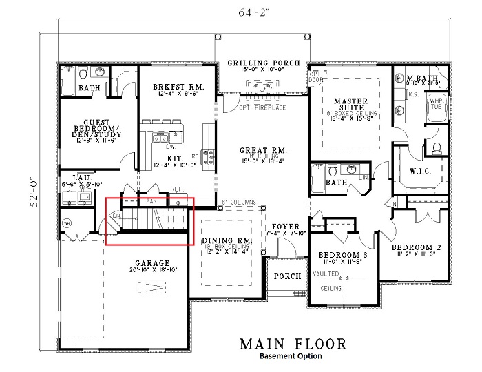 Floor Plan Main Level