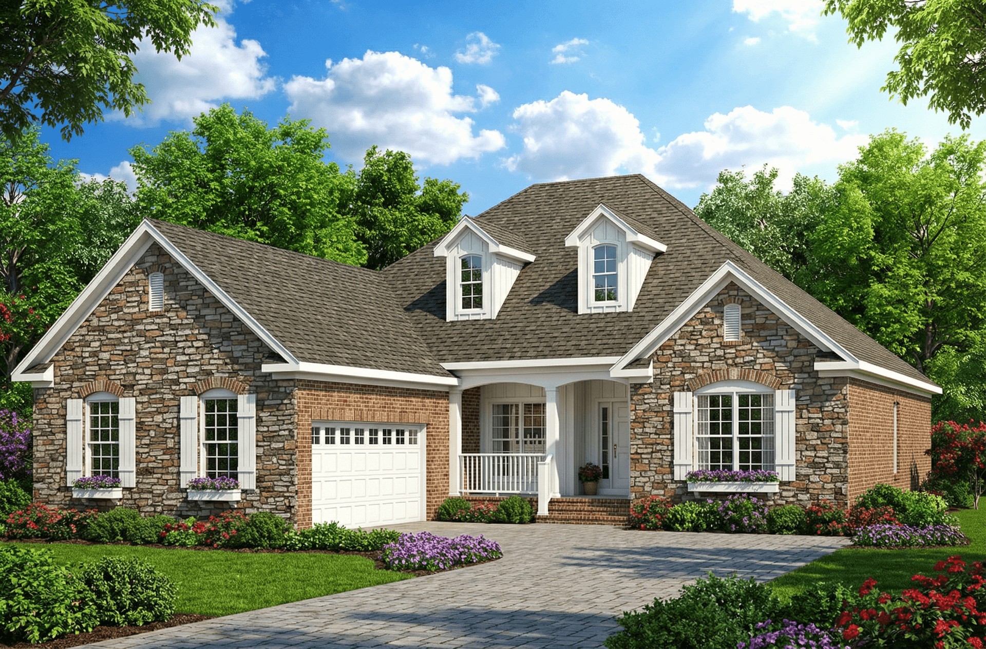 4-Bedroom, 1930 Sq Ft Country House Plan - 153-1561 - Front Exterior
