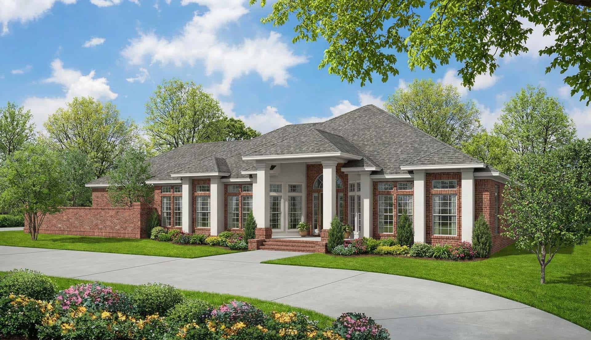 3-Bedroom, 3391 Sq Ft Contemporary Home Plan - 153-1567 - Main Exterior