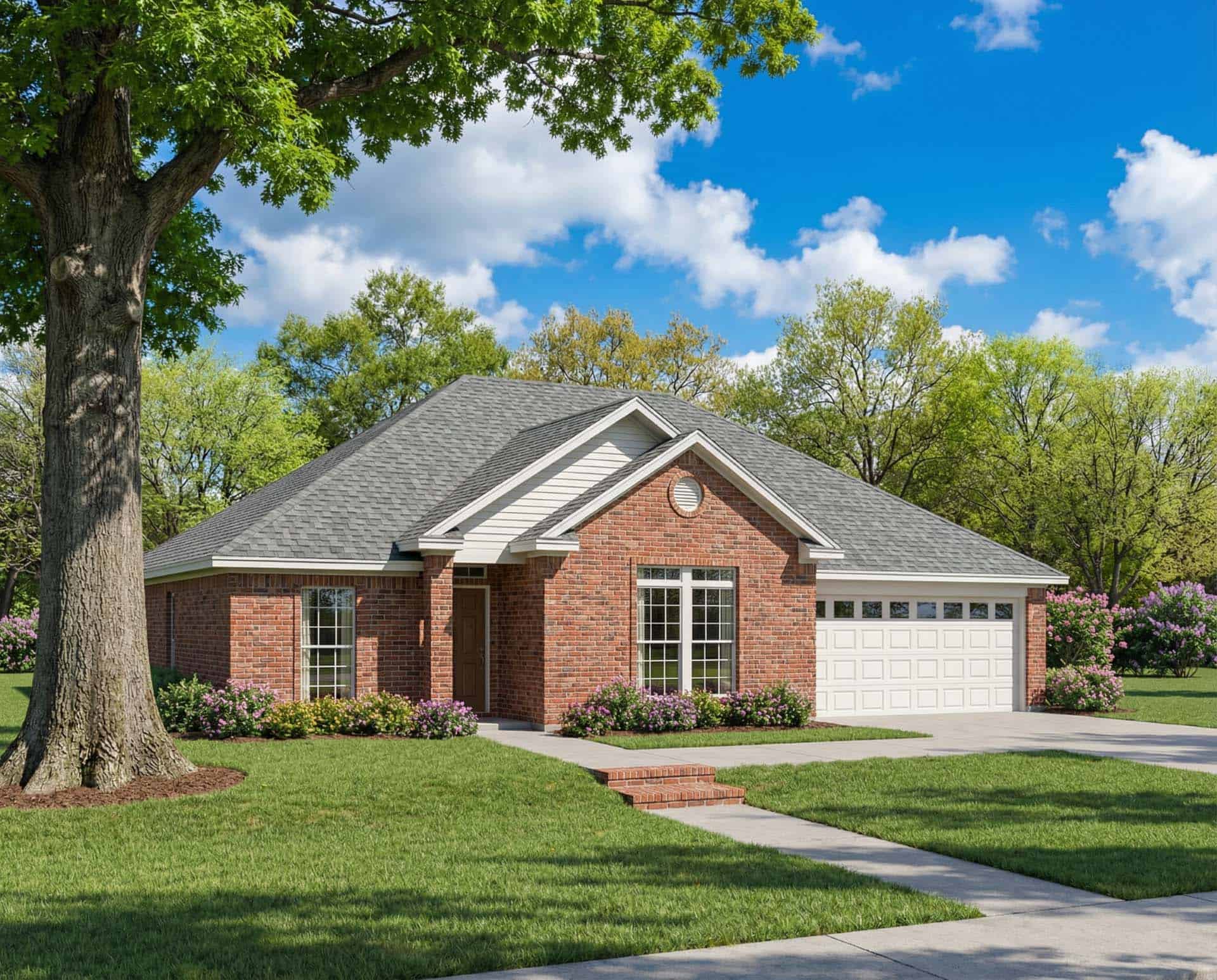 3-Bedroom, 1466 Sq Ft French Home Plan - 153-1605 - Main Exterior