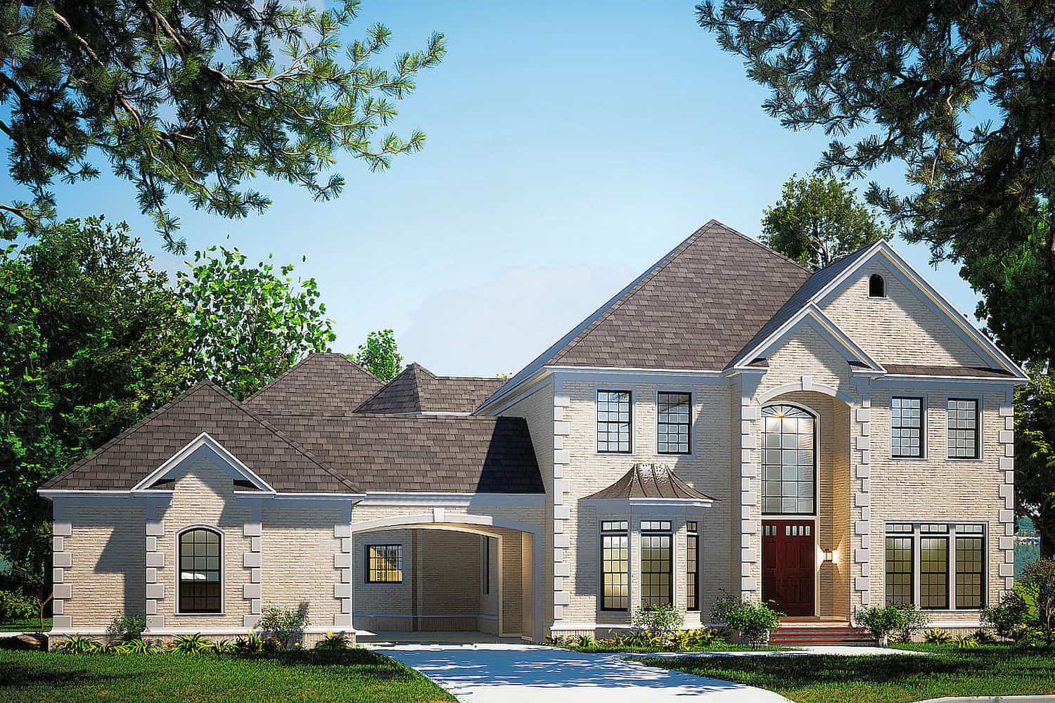 4–5-Bedroom, 5009 Sq Ft European Home - Plan #153-1612 - Main Exterior