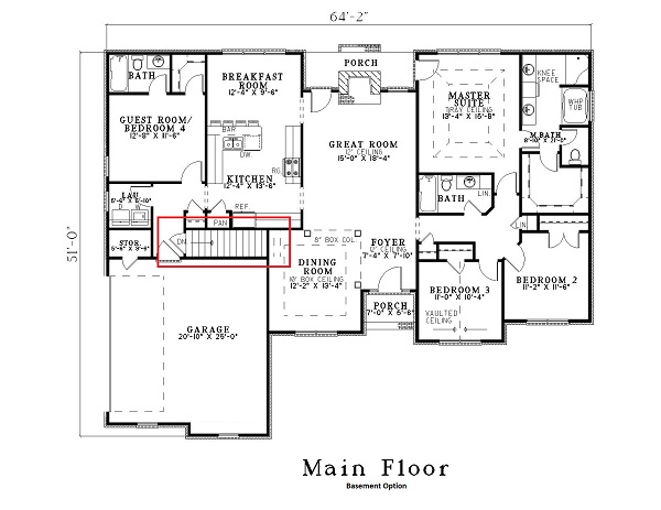 Basement Option Stair Location