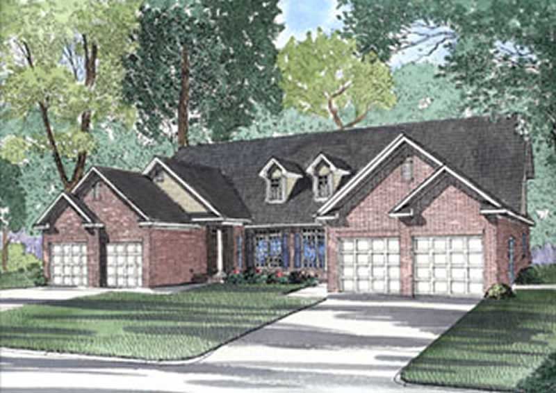 6-Bedroom, 1609 Sq Ft Multi-Unit Home Plan - 153-1652 - Main Exterior
