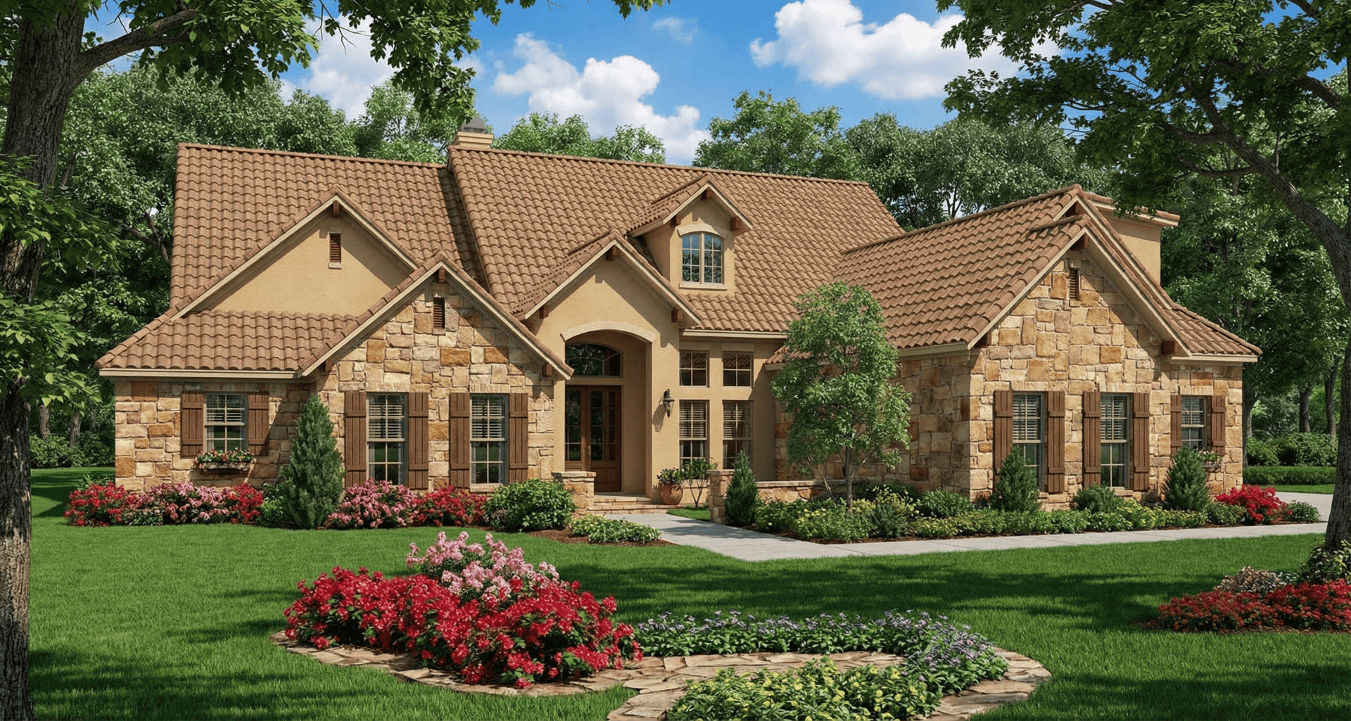 5-Bedroom, 3003 Sq Ft Country Home Plan - 153-1659 - Main Exterior