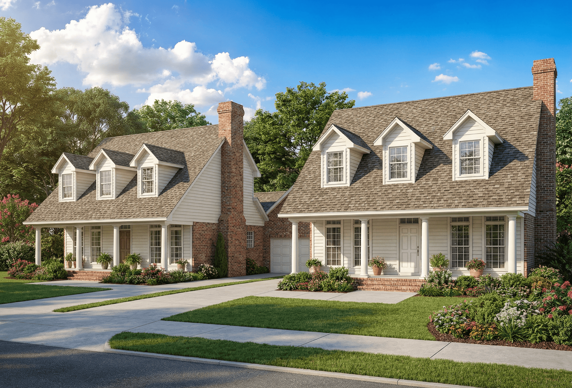 6-Bedroom, 1541 Sq Ft Multi-Unit Home Plan - 153-1665 - Main Exterior