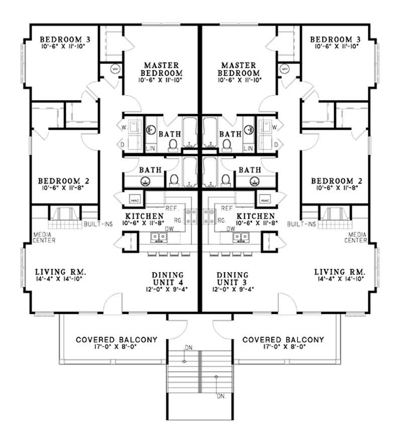 Upper Level Home Plan