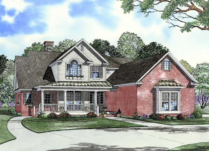 4-Bedroom, 2651 Sq Ft Country House Plan - 153-1673 - Front Exterior