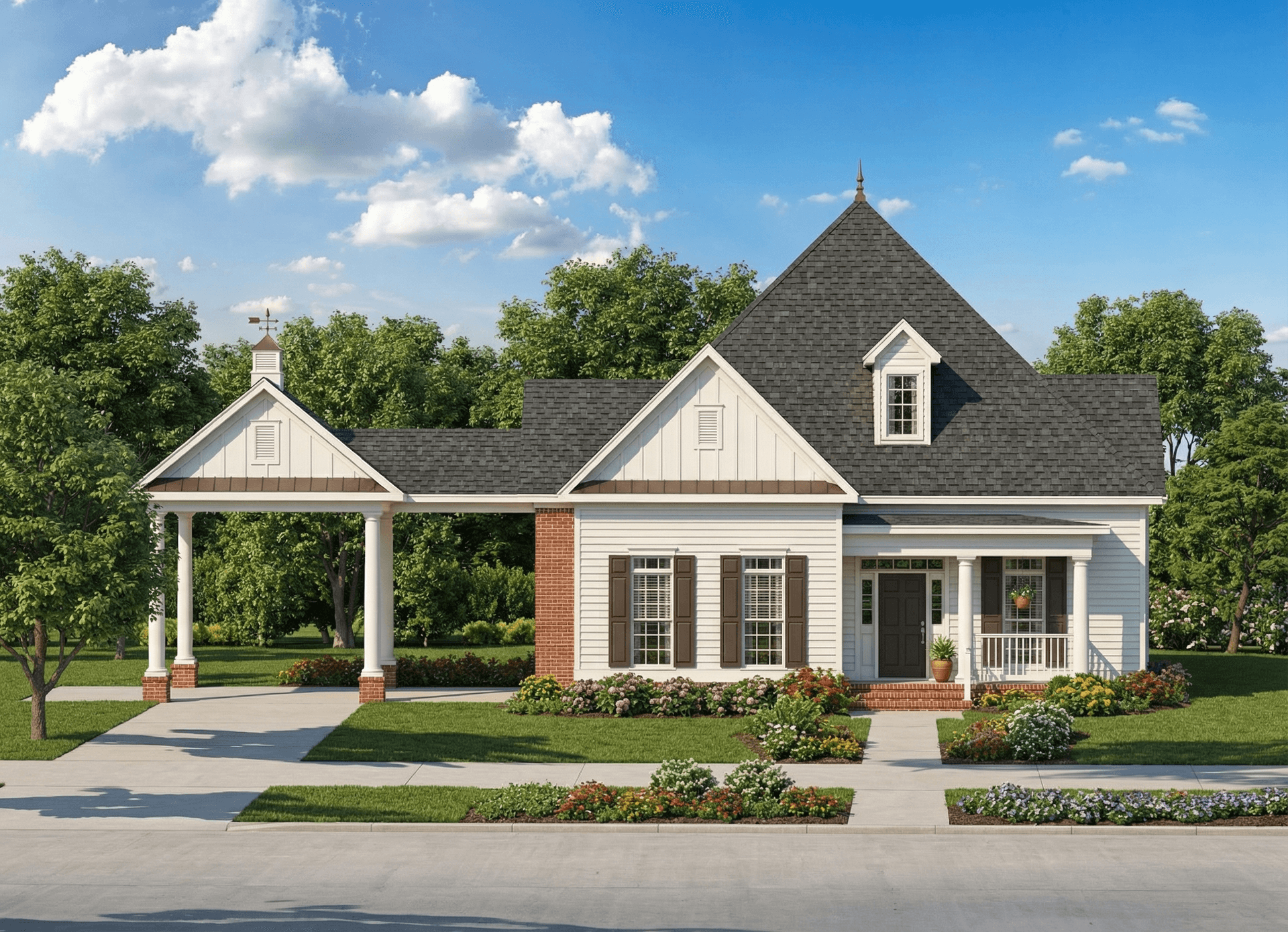 3-Bedroom, 1934 Sq Ft Contemporary House Plan - 153-1690 - Front Exterior