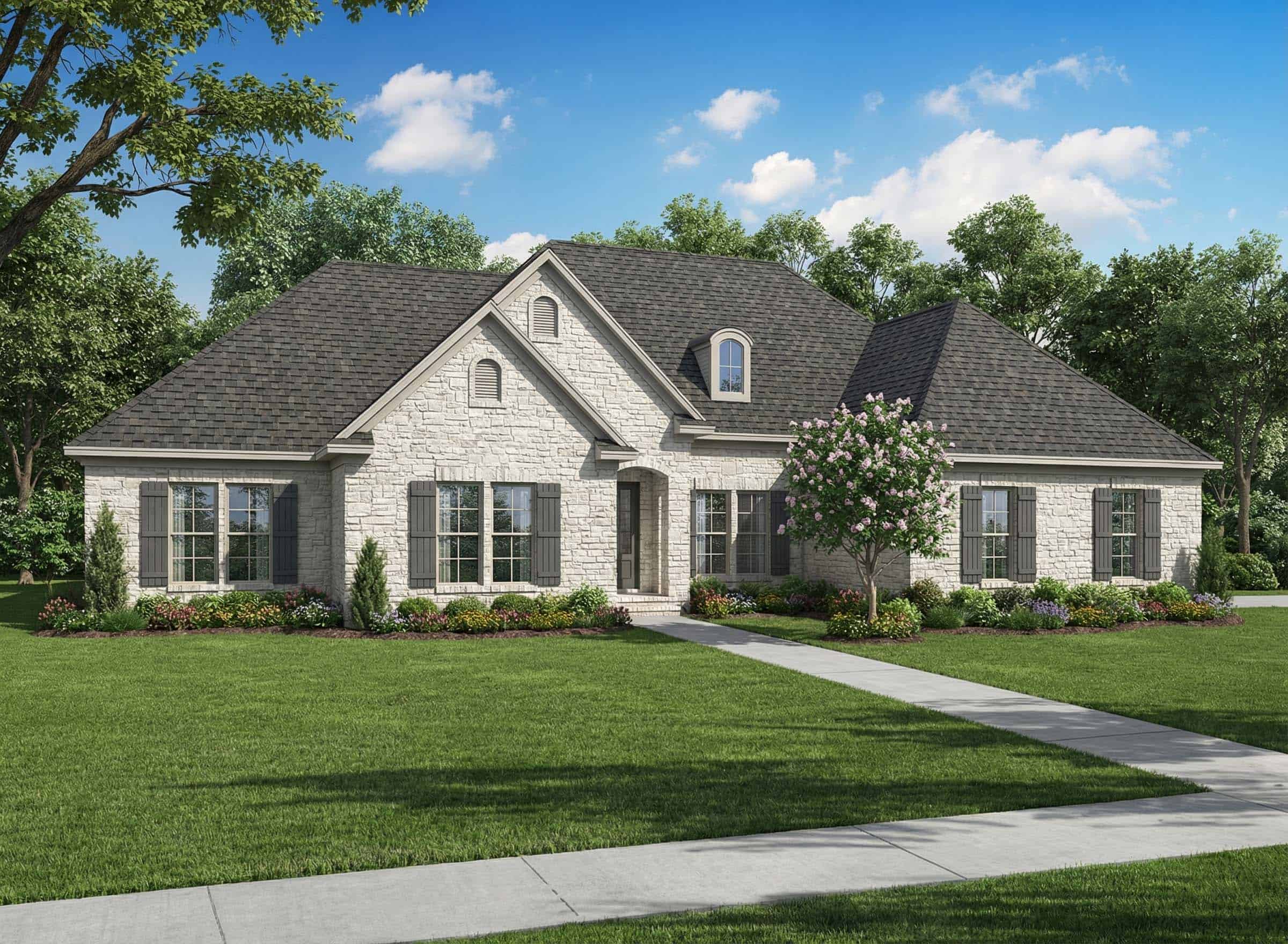 3-Bedroom, 2134 Sq Ft European Home Plan - 153-1756 - Main Exterior