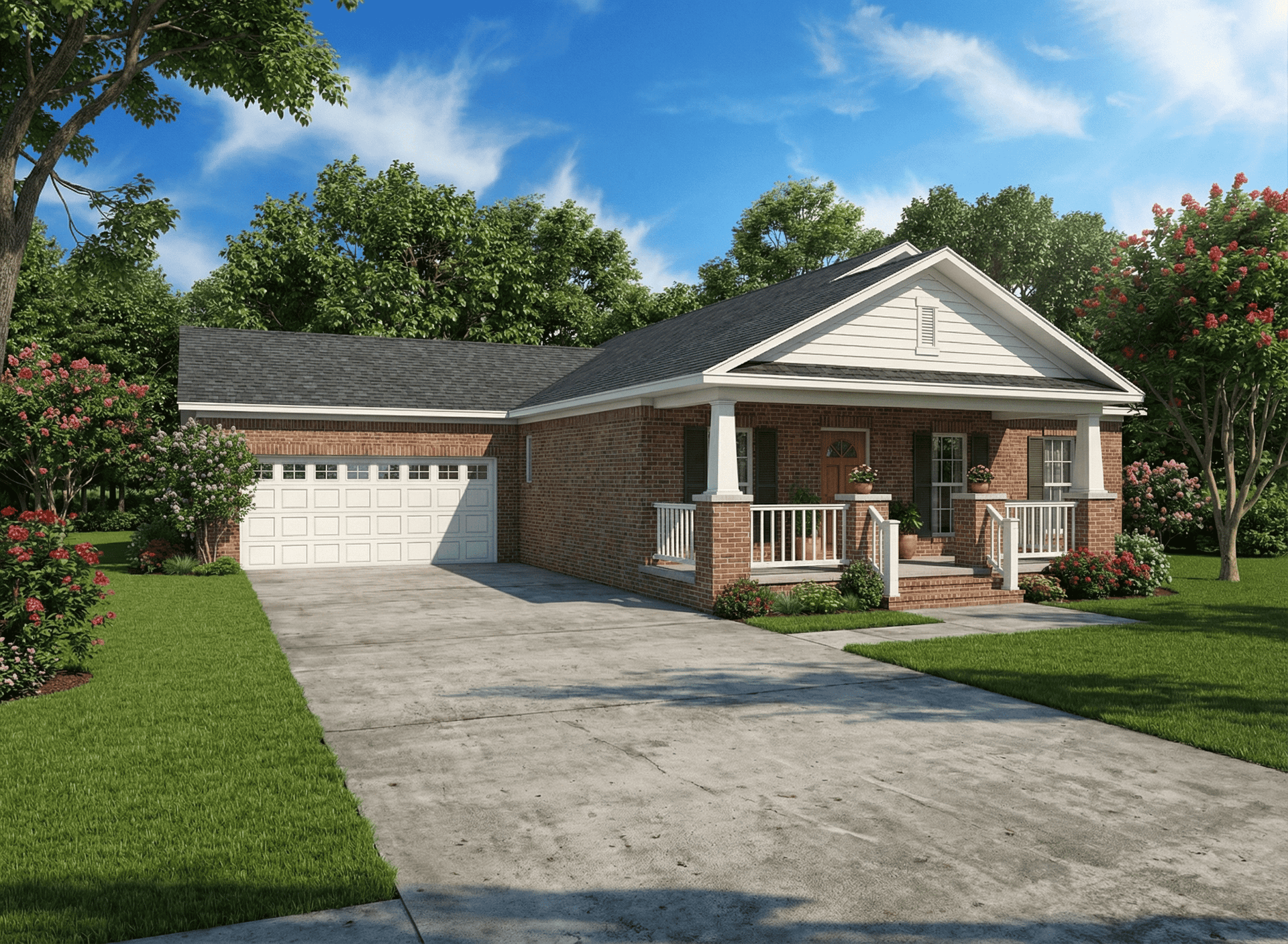 3-Bedroom, 1250 Sq Ft Country Home Plan - 153-1764 - Main Exterior