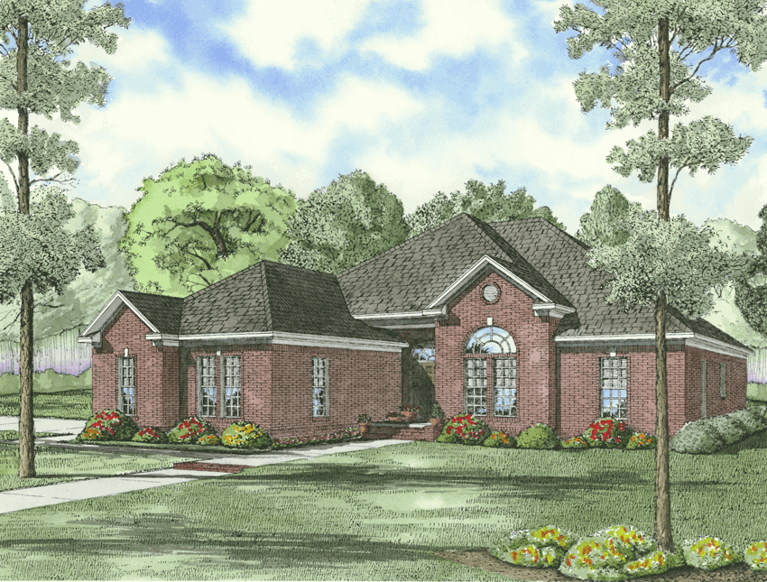 3-Bedroom, 2707 Sq Ft Ranch House Plan - 153-1816 - Front Exterior