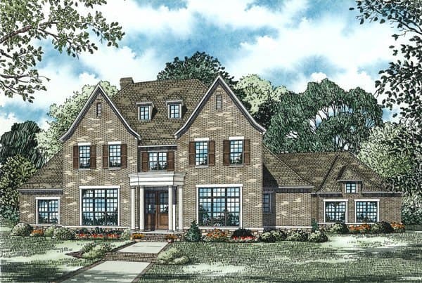 4-Bedroom, 5726 Sq Ft Luxury Home Plan - 153-1817 - Main Exterior
