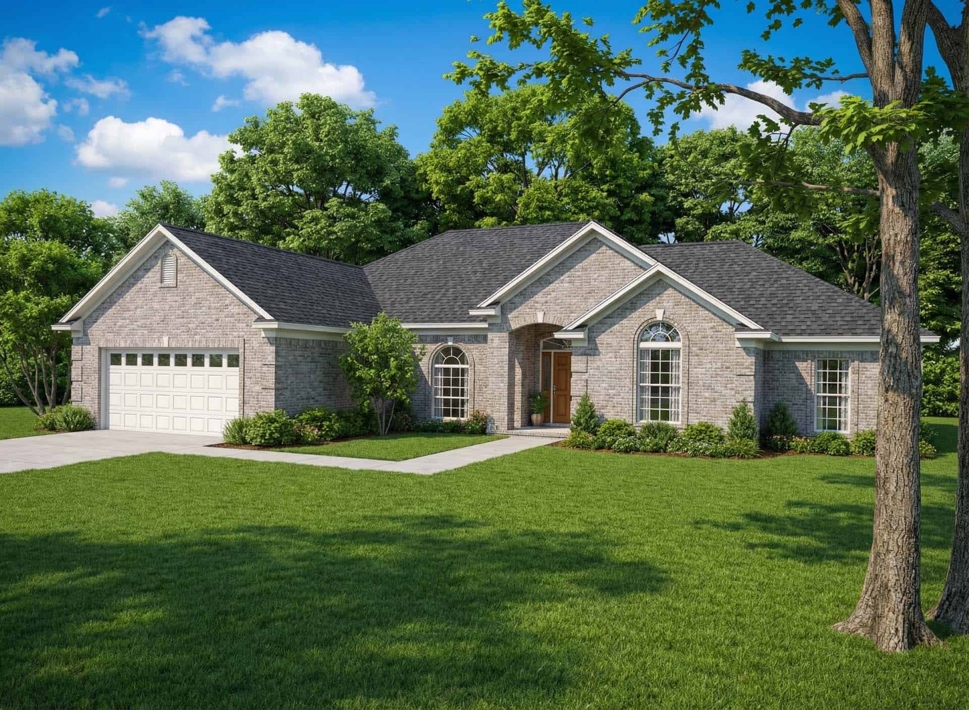 4-Bedroom, 2007 Sq Ft Home Plan - 153-1854 - Main Exterior
