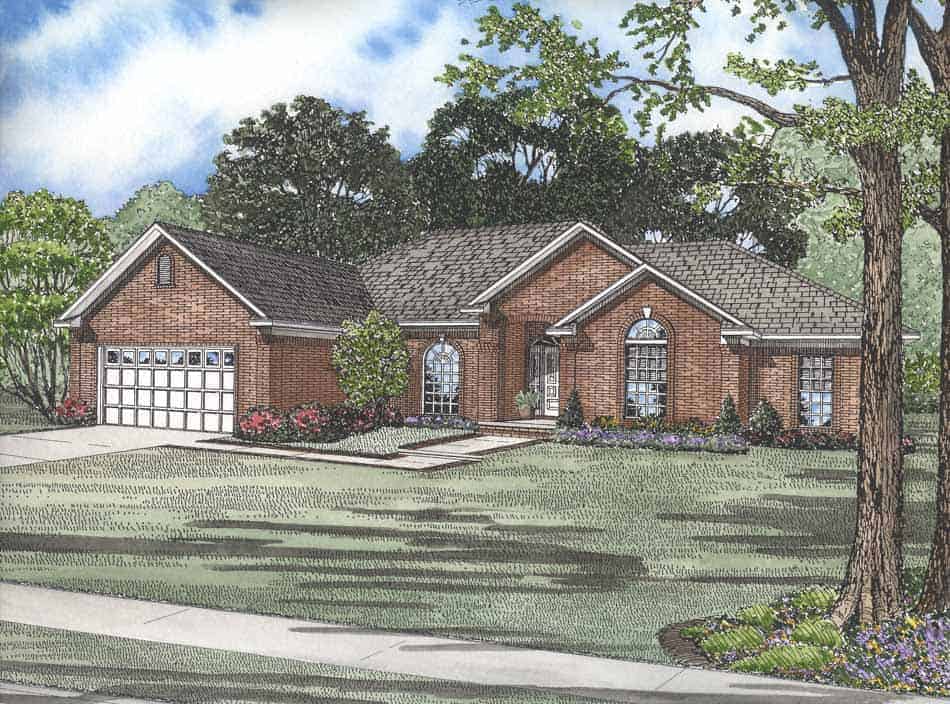 4-Bedroom, 2007 Sq Ft Home Plan - 153-1854 - Main Exterior