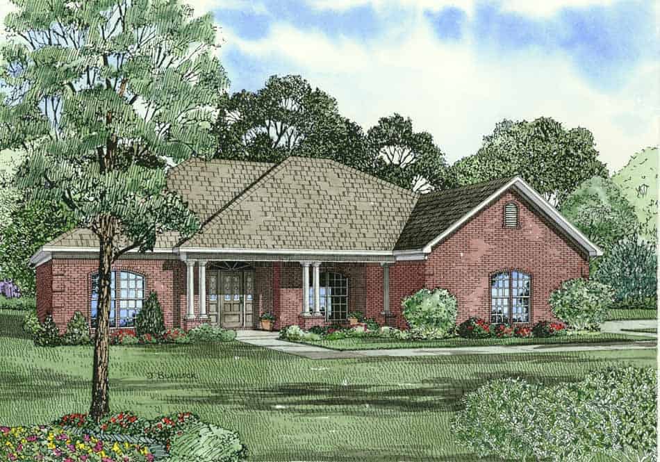3-Bedroom, 1969 Sq Ft Home Plan - 153-1867 - Main Exterior