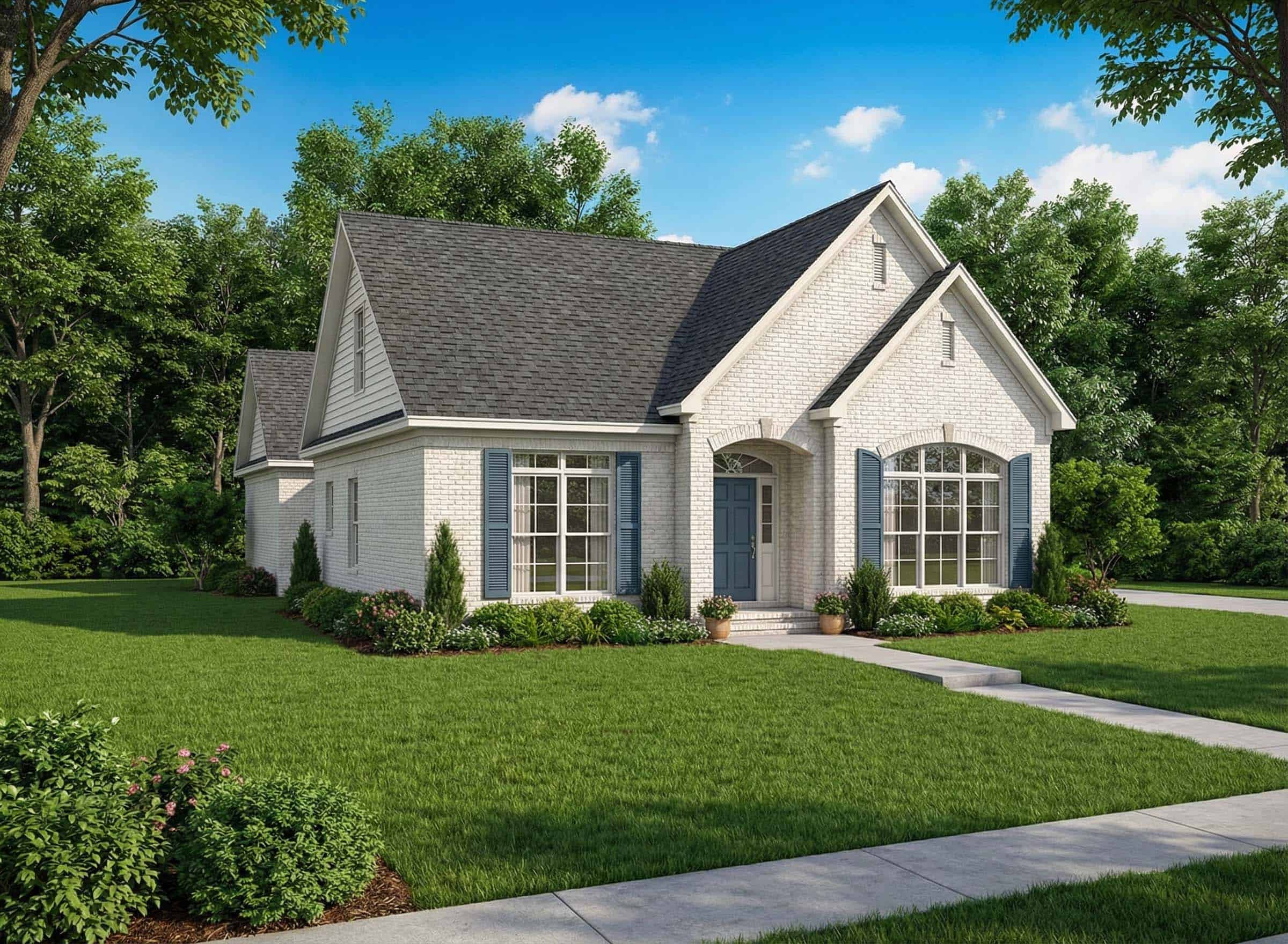 3-Bedroom, 1923 Sq Ft Ranch House Plan - 153-1874 - Front Exterior