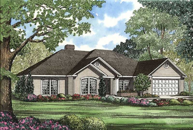 4-Bedroom, 2107 Sq Ft Southern House Plan - 153-1915 - Front Exterior