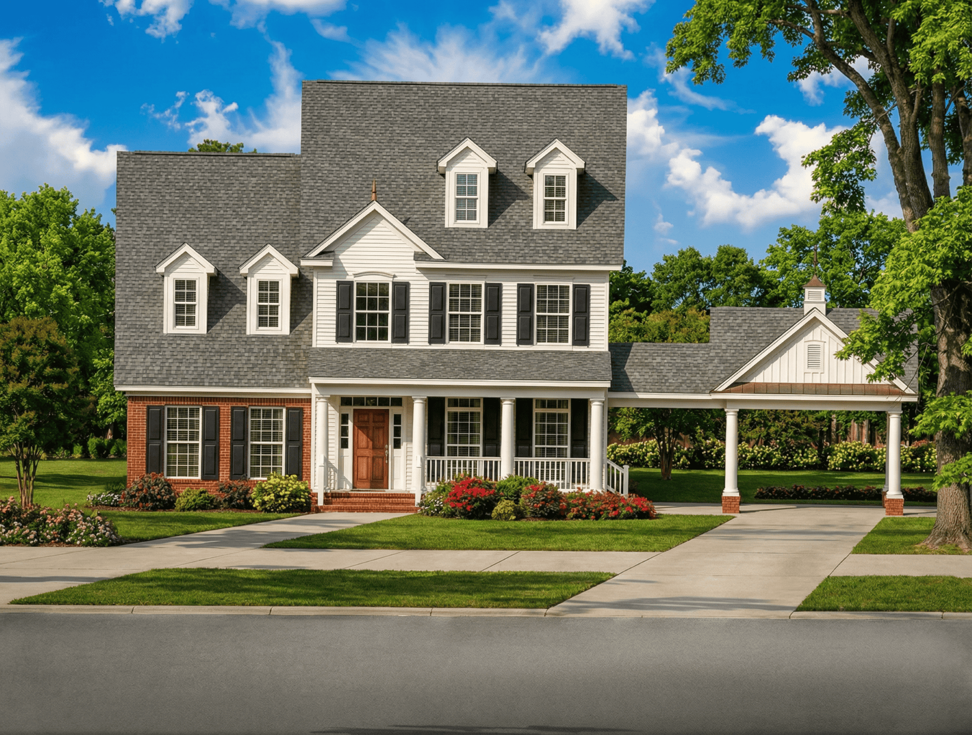 4-Bedroom, 2564 Sq Ft Colonial House Plan - 153-1930 - Front Exterior