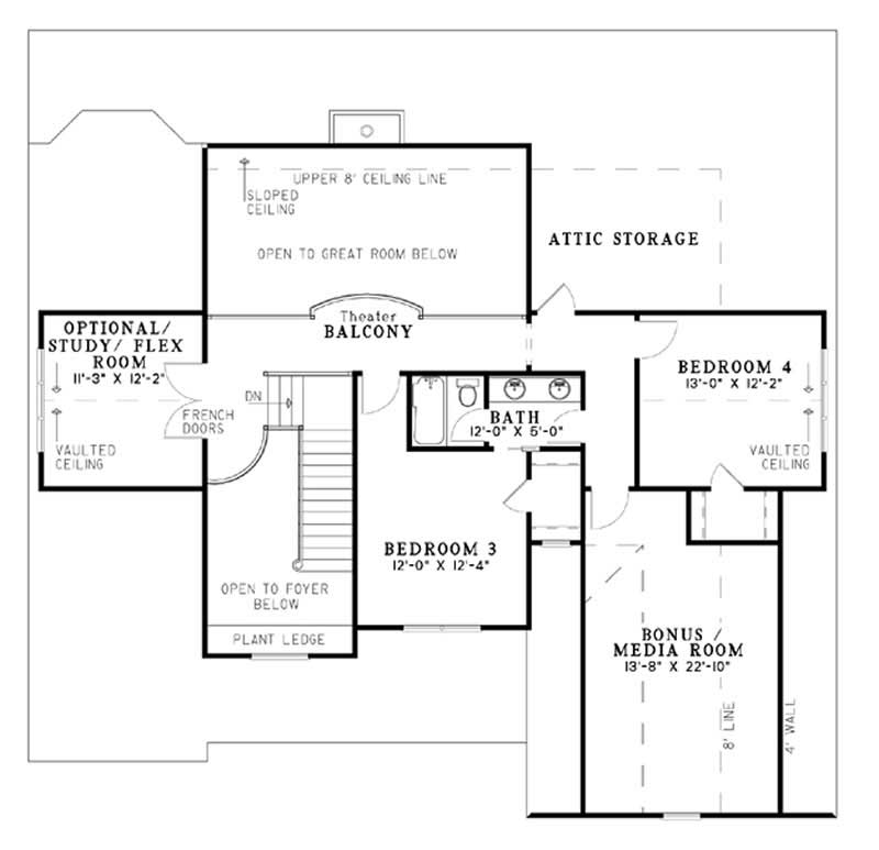FLOOR PLAN SECOND STORY & Bonus Area