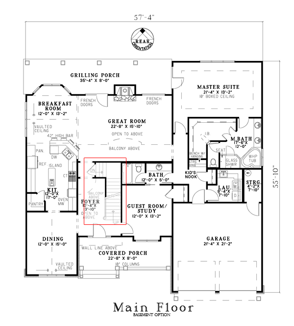 Floor Plan Main Level