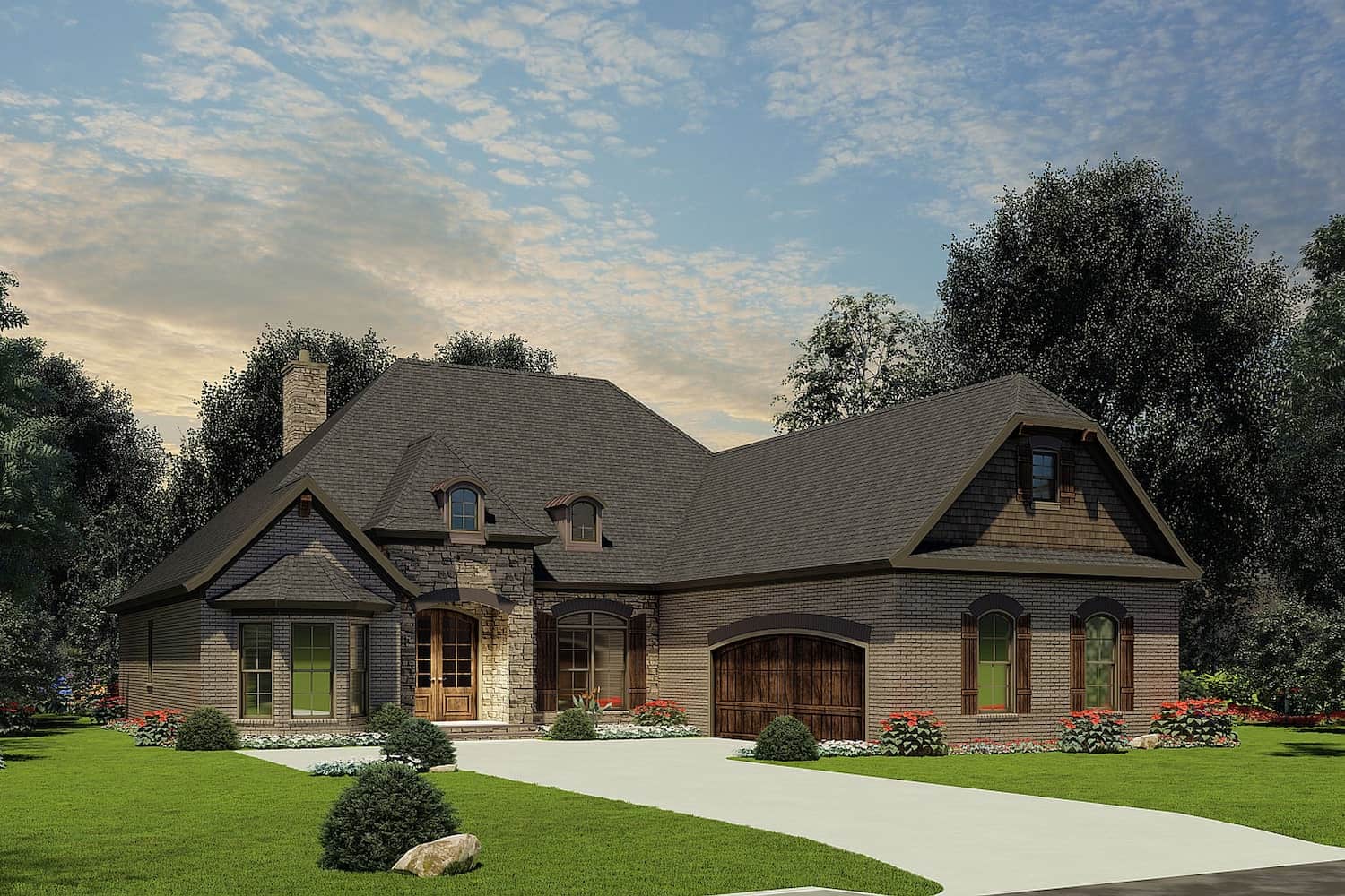 3-Bedroom, 2147 Sq Ft European House - Plan #153-1946 - Front Exterior