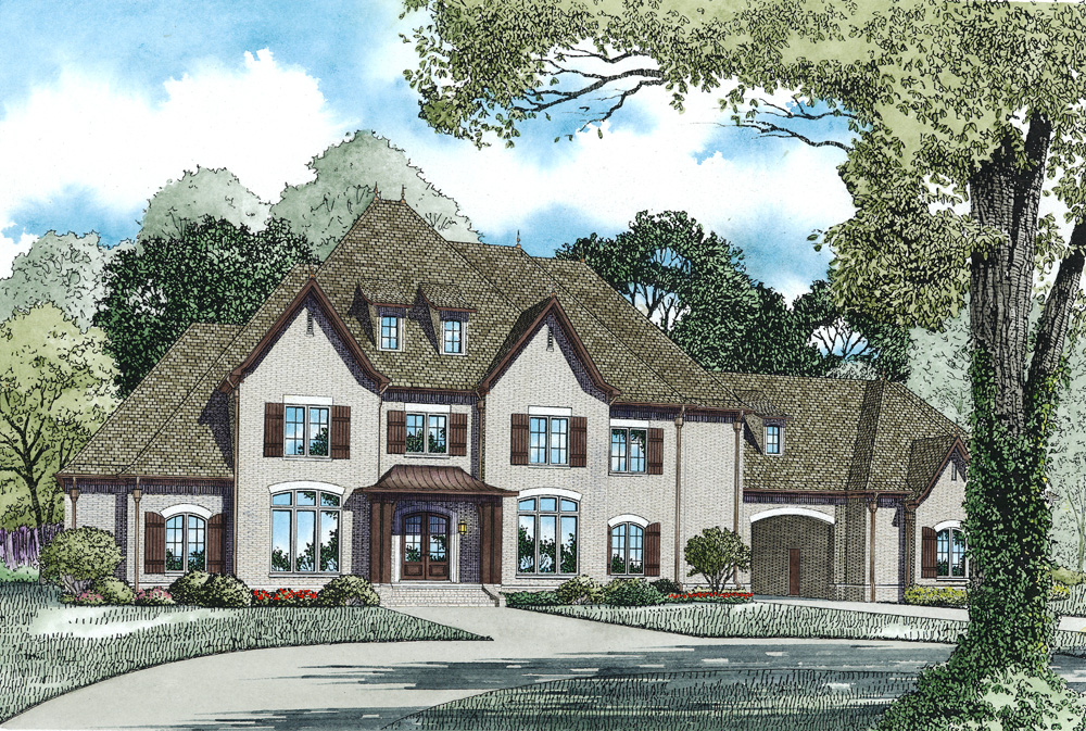 4-Bedroom, 6674 Sq Ft Luxury House Plan - 153-1975 - Front Exterior