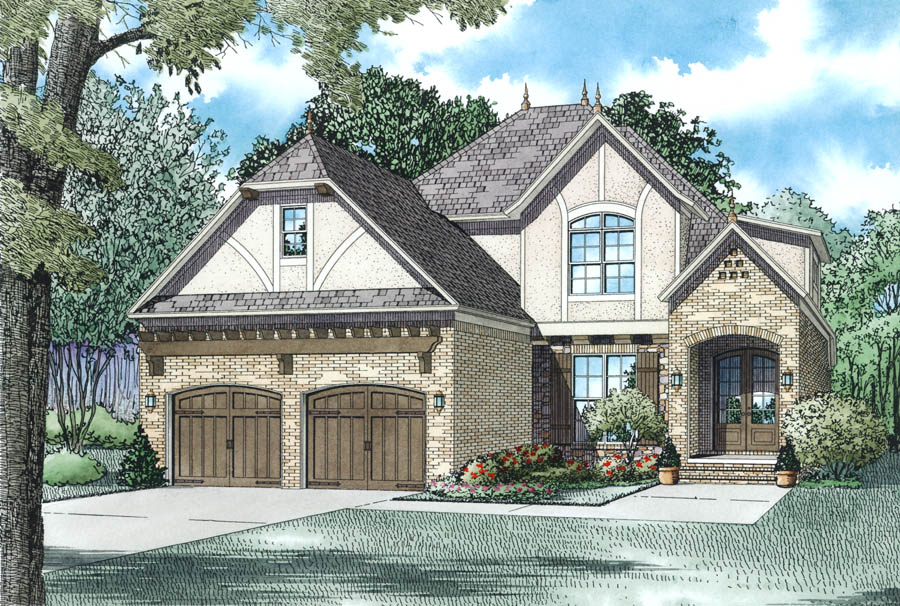 4-Bedroom, 2454 Sq Ft European Home Plan - 153-1985 - Main Exterior