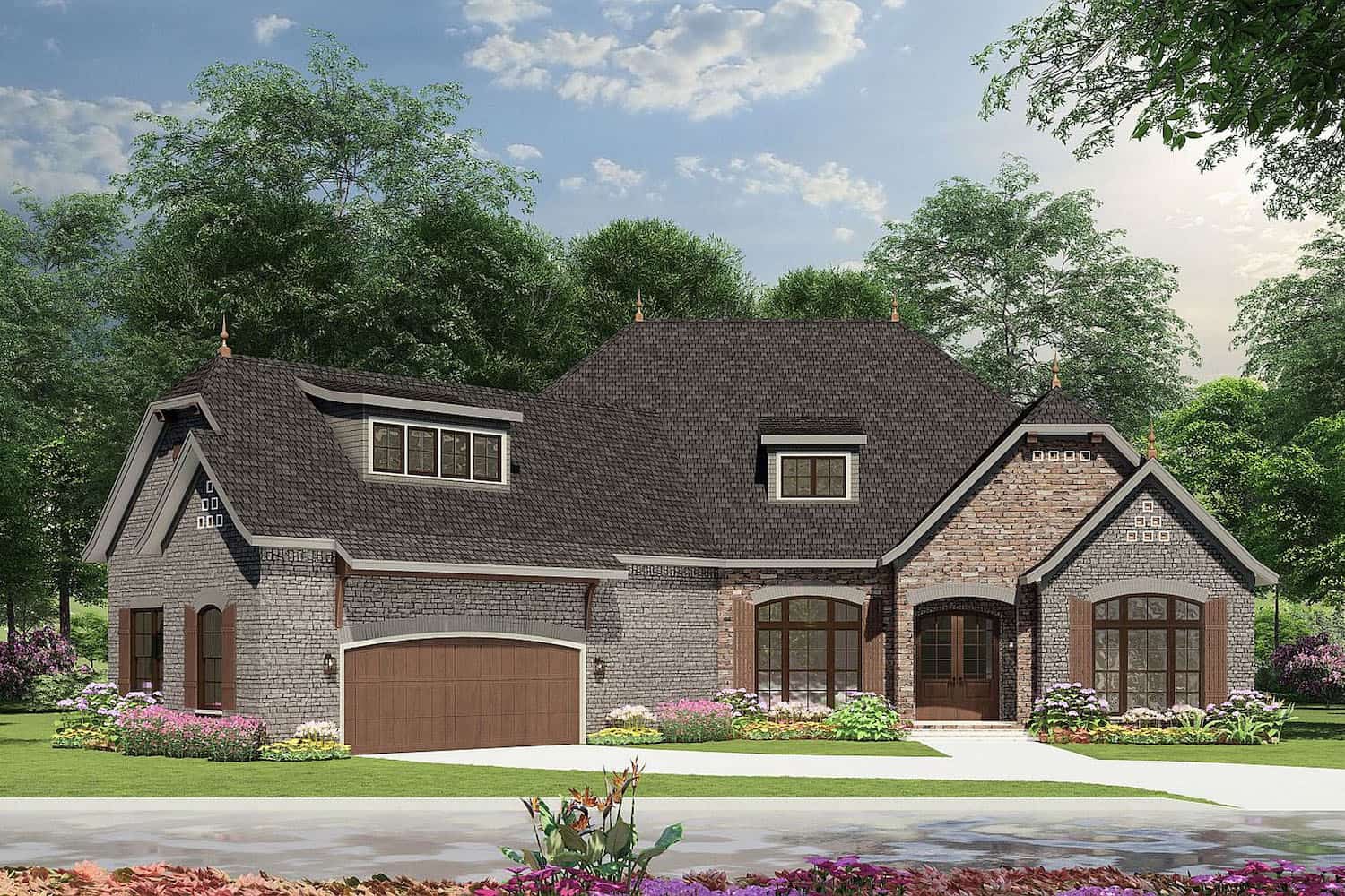 3-Bedroom, 2408 Sq Ft French Home Plan - 153-1992 - Main Exterior