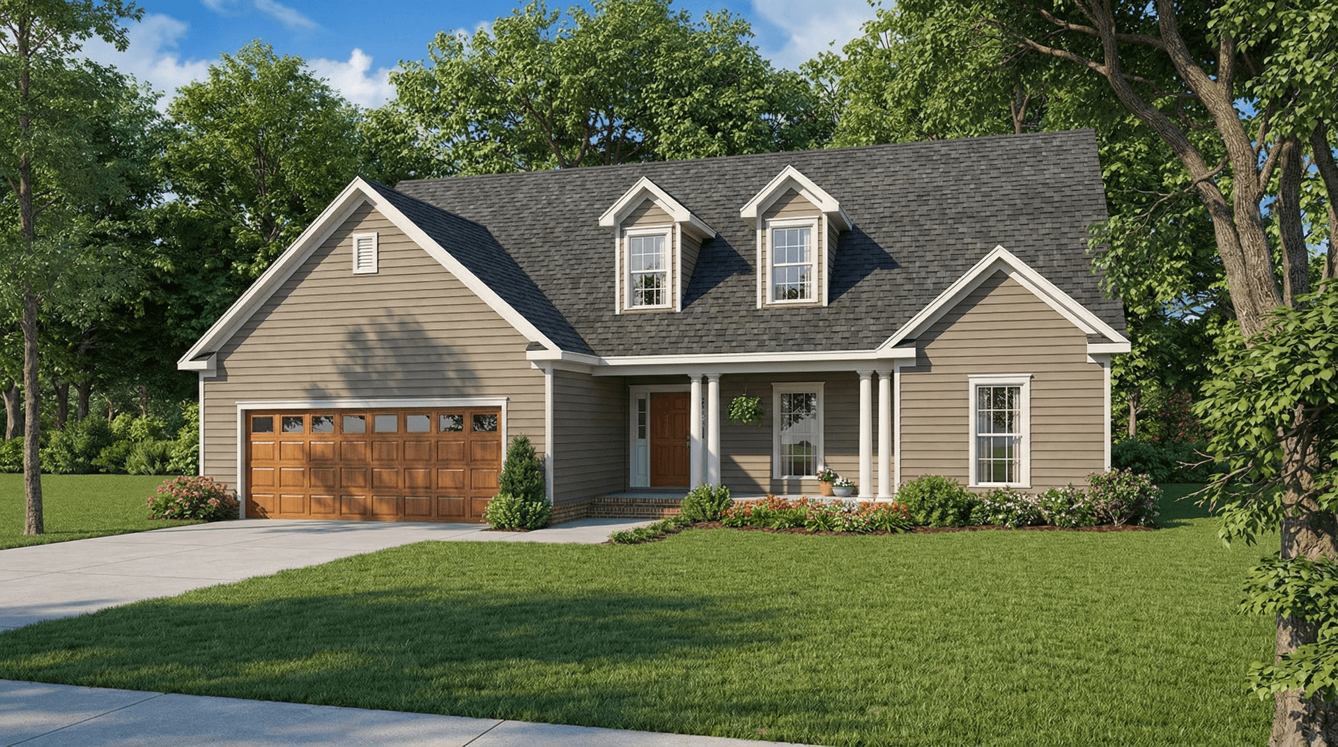 3-Bedroom, 1791 Sq Ft Country House Plan - 153-2007 - Front Exterior