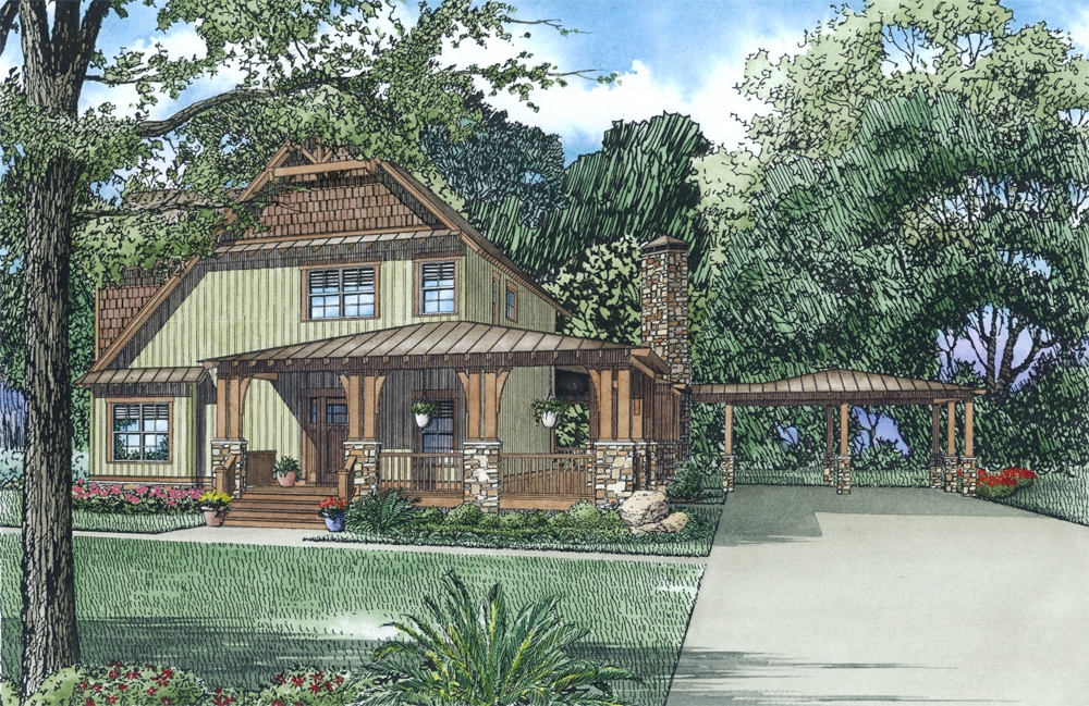 3-Bedroom, 2877 Sq Ft Craftsman House Plan - 153-2012 - Front Exterior