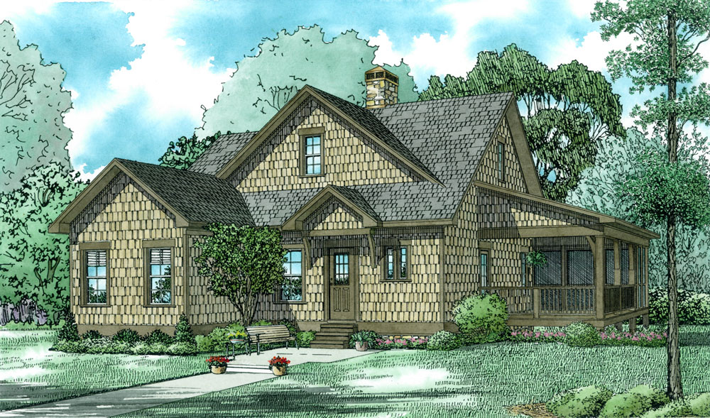 3-Bedroom, 1560 Sq Ft Farmhouse Home Plan - 153-2024 - Main Exterior