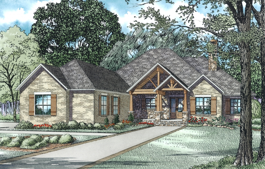 3-Bedroom, 2879 Sq Ft European Home Plan - 153-2032 - Main Exterior