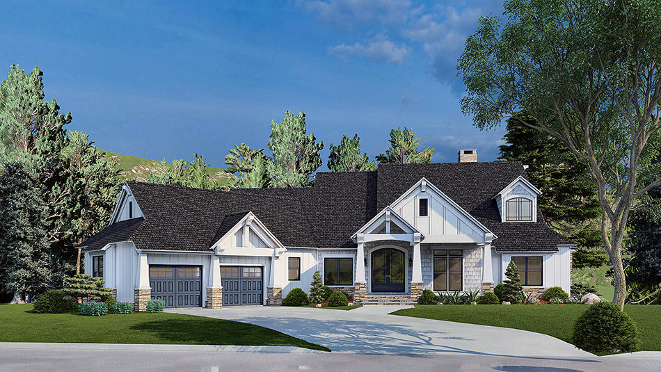 5-Bedroom, 4736 Sq Ft Luxury Home - Plan #153-2040 - Main Exterior