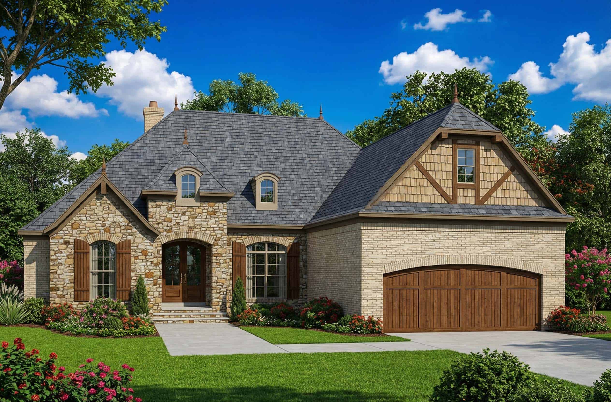 4-Bedroom, 2384 Sq Ft European Plan #153-2106 - Main Exterior