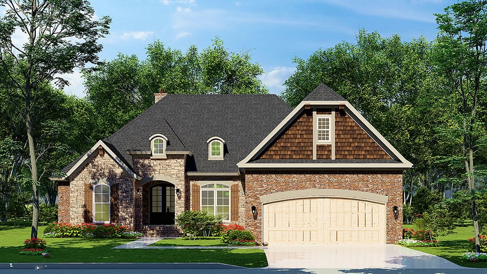 4-Bedroom, 2384 Sq Ft European Plan #153-2106 - Main Exterior
