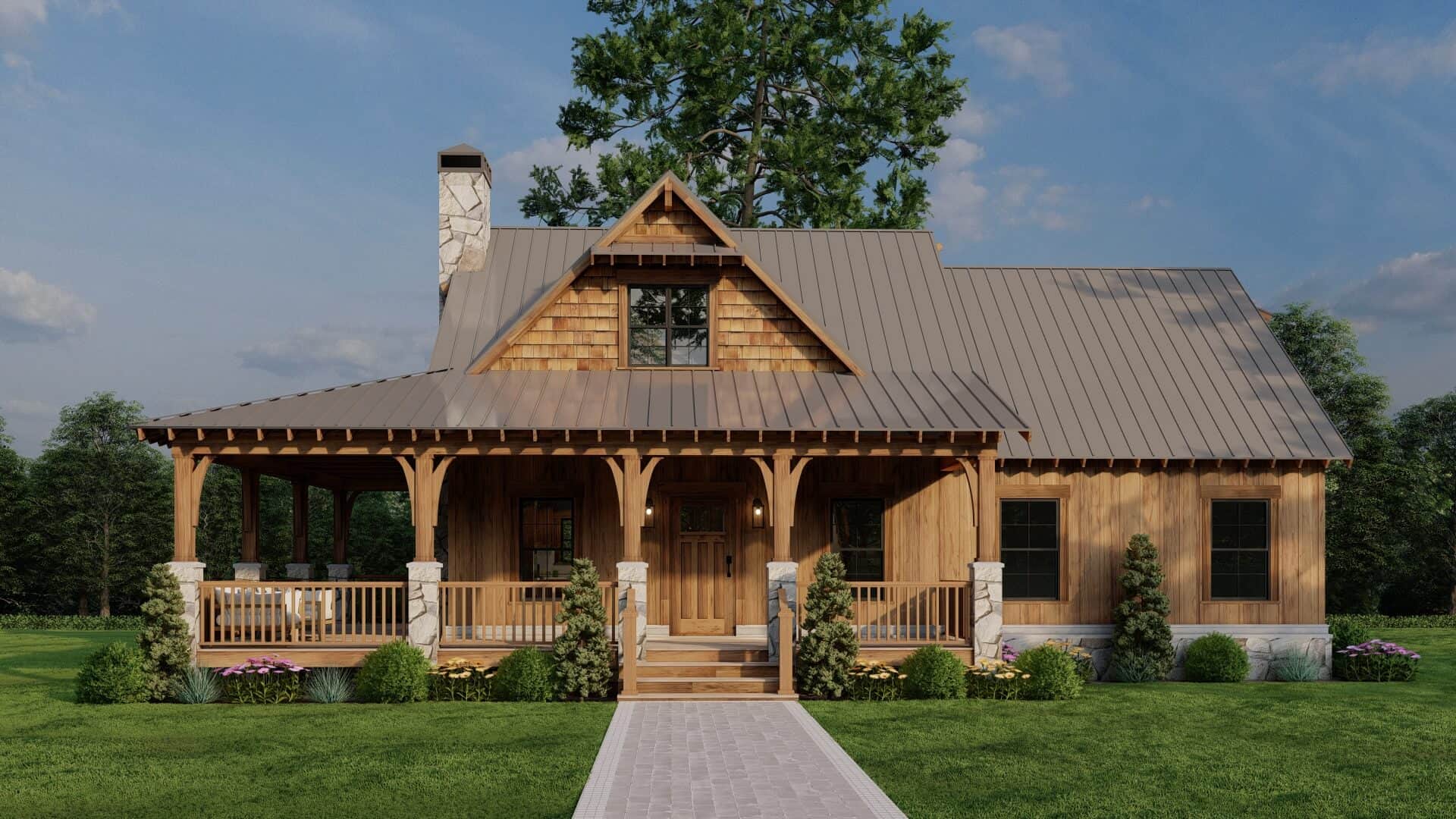 2-Bedroom, 1766 Sq Ft Farmhouse Plan #153-2112 - Front Exterior