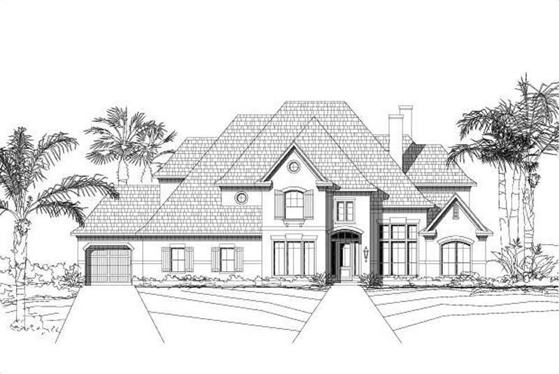 5-Bedroom, 5017 Sq Ft Luxury Home Plan - 156-1012 - Main Exterior