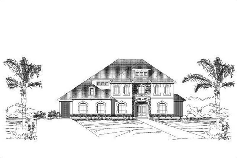 5-Bedroom, 4144 Sq Ft Mediterranean Home Plan - 156-1026 - Main Exterior