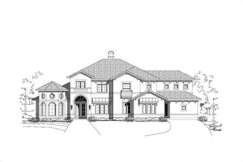 5-Bedroom, 4760 Sq Ft Mediterranean House Plan - 156-1035 - Front Exterior